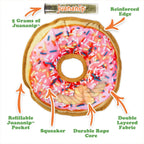 Doggijuana® Tuffer Chewer Pink Donut Refillable Dog Toy