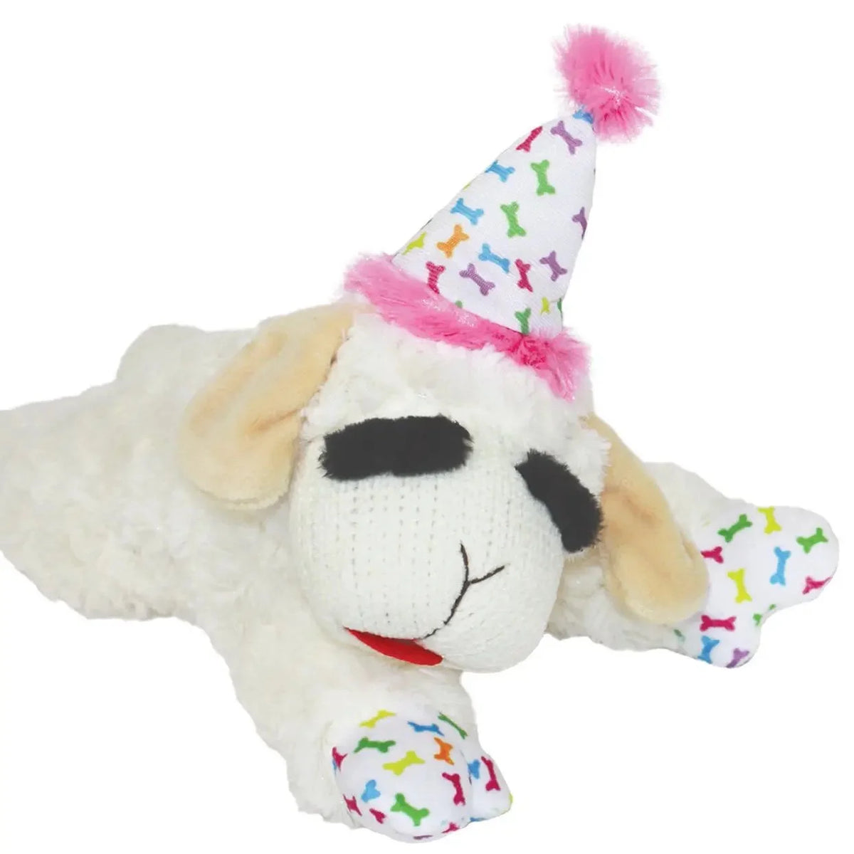 Lamb Chop with Birthday Hat Pink 10.5"