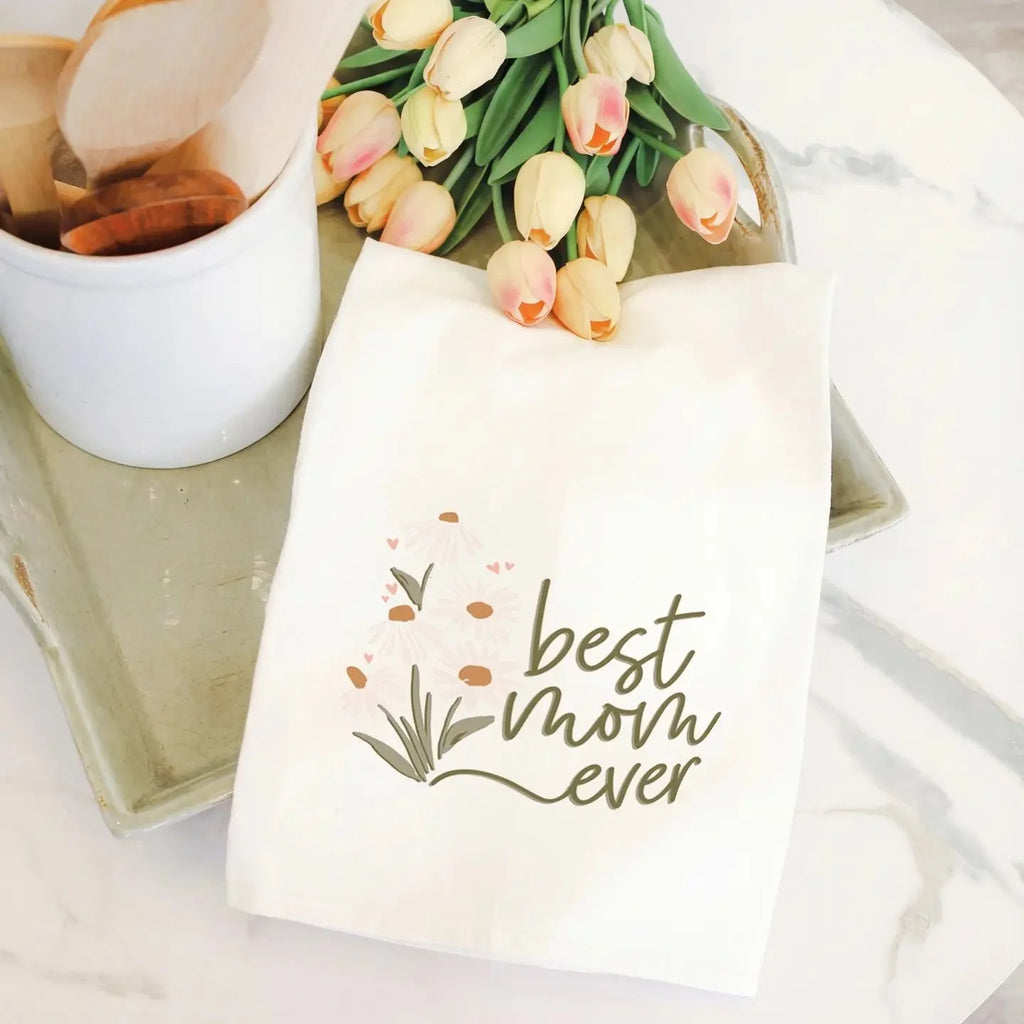 Best Mom Daisies - Tea Towel