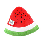 Smiley Watermelon Squeaker Plush Dog Toy