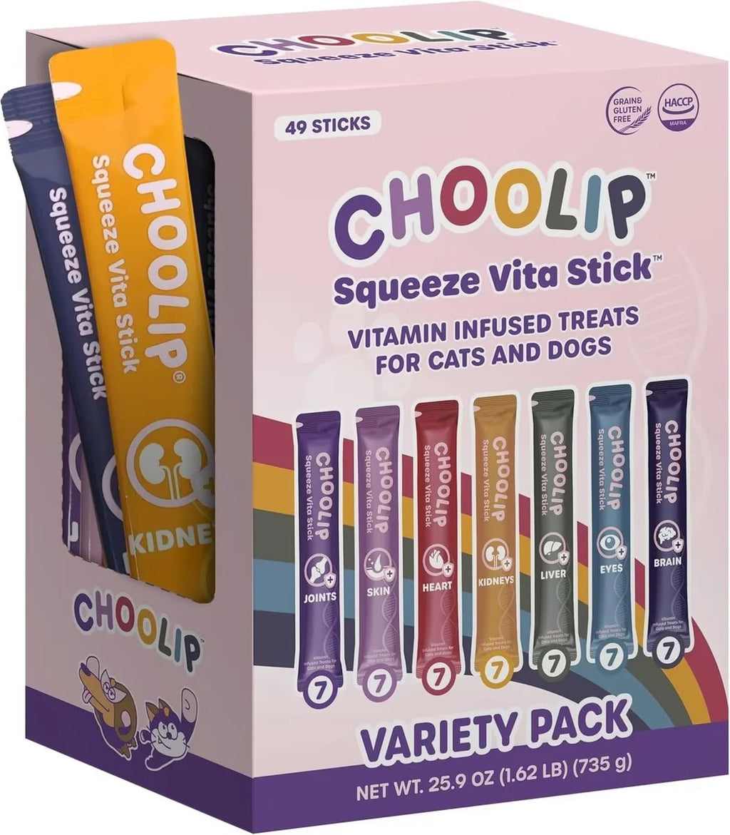 Choolip | Squeeze Vita Sticks, Variety Pack, Box