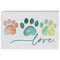Colorful Paw Prints Love - Small Talk Rectangle