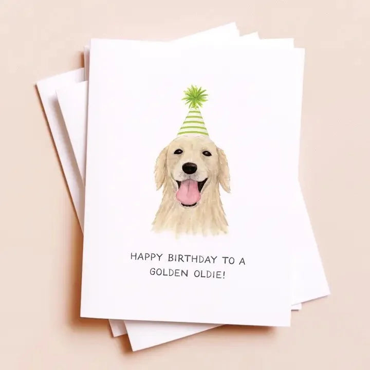 Golden Retriever Golden Oldie — Dog Lovers Birthday Card