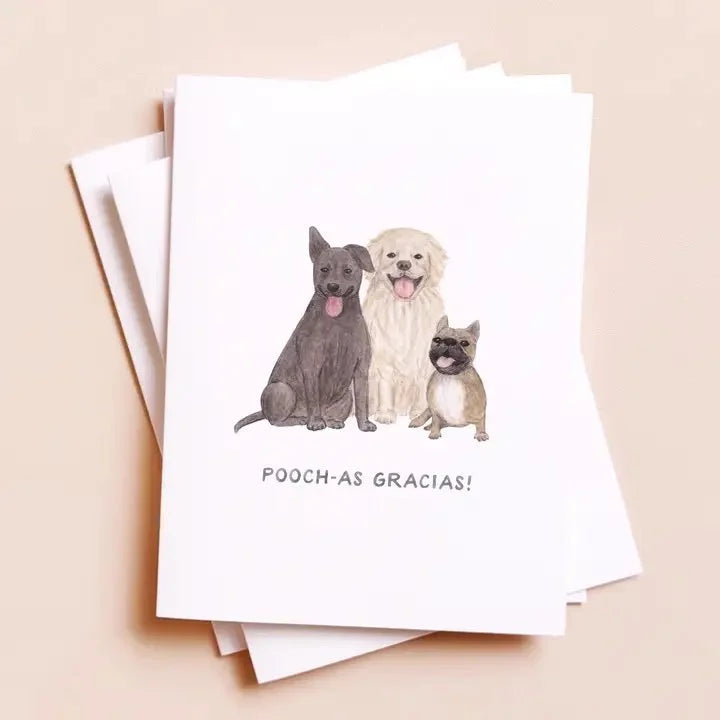 Pooch-As Gracias — Spanish Pun Thank You Card