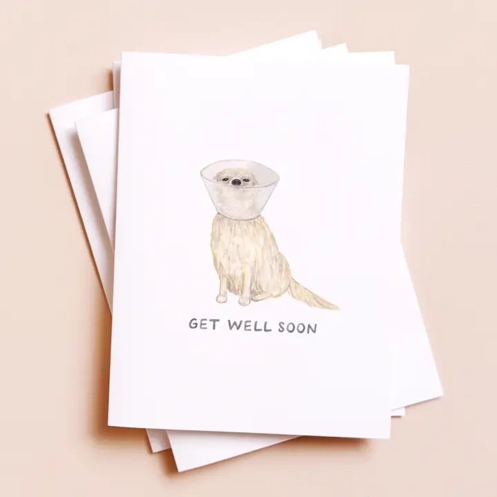 Get Well Pup — Animal Pun Sympathy / Support Card