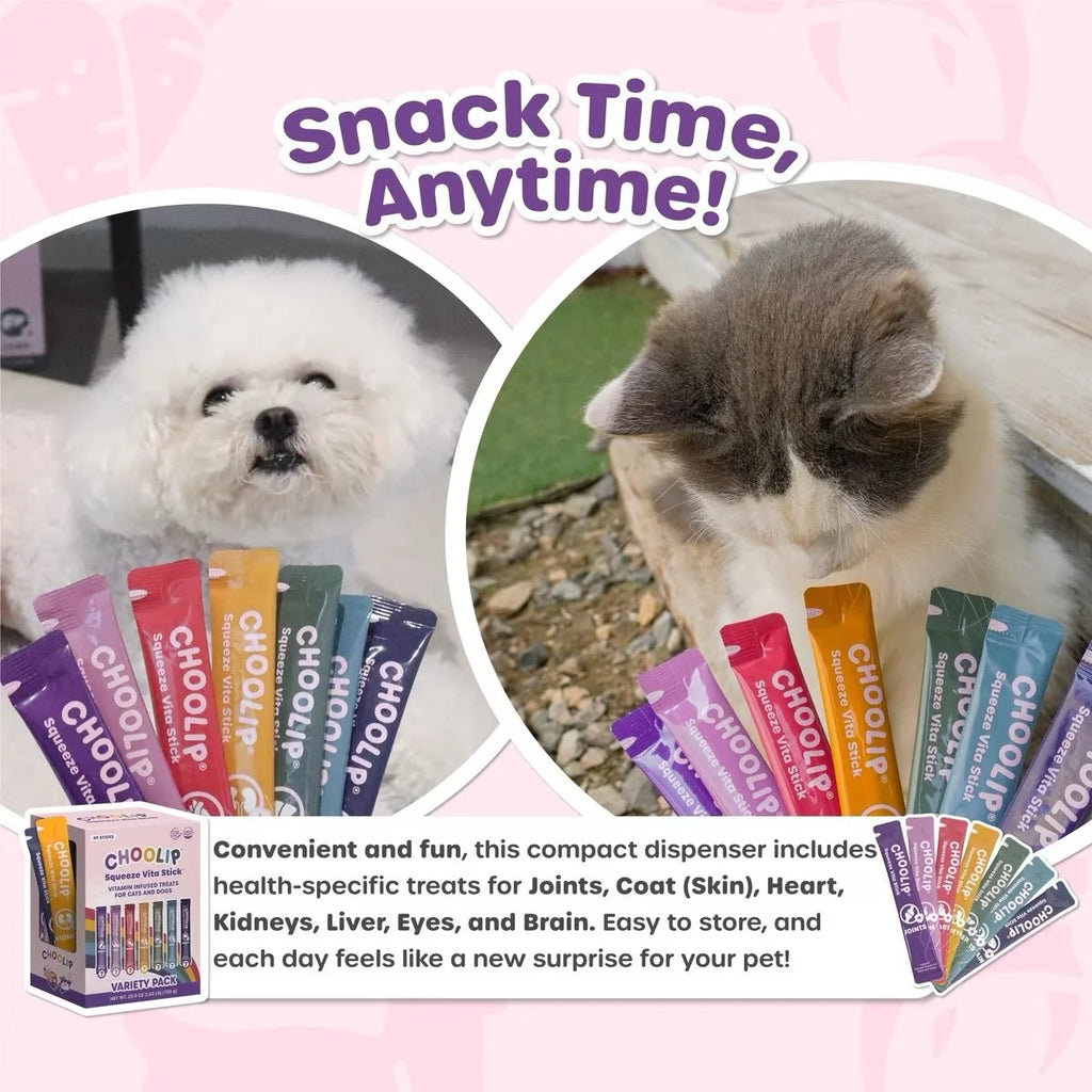 Choolip | Squeeze Vita Sticks, Variety Pack, Box