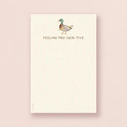 Feeling Productive — Cute Duck and Pencil Pun Notepad