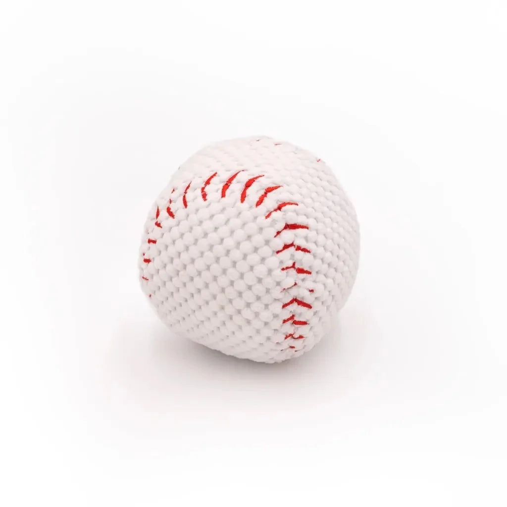 Baseball Plush Dog Toy