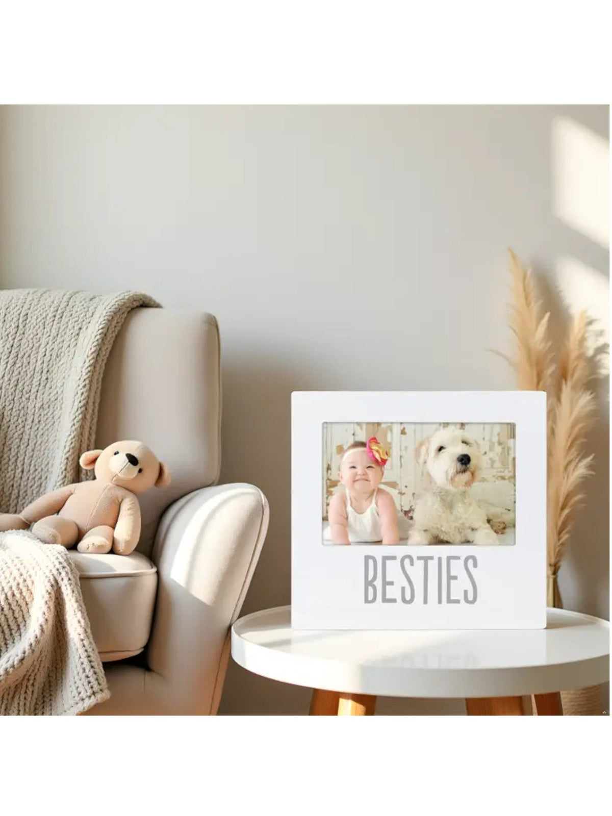 Besties Picture Frame, White