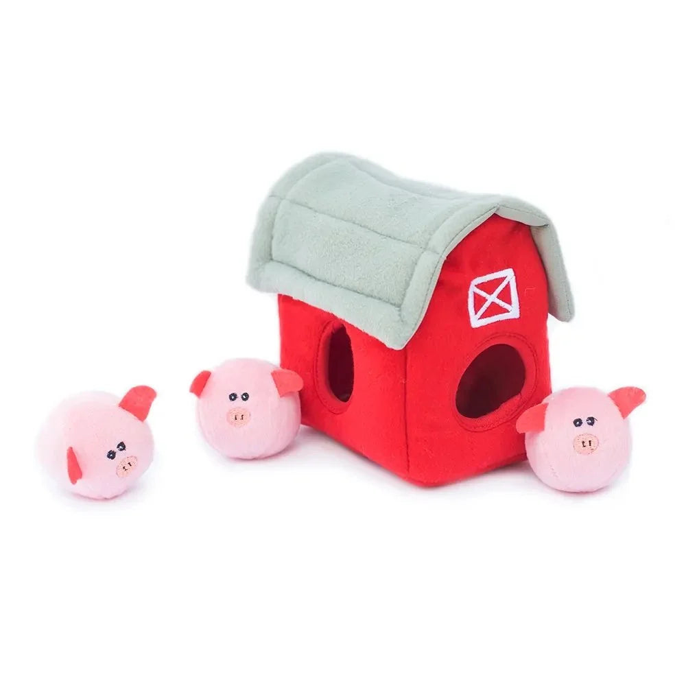 Pig Barn Interactive Dog Toy