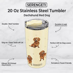 Serengeti Tumbler 20oz | Dachshund Red