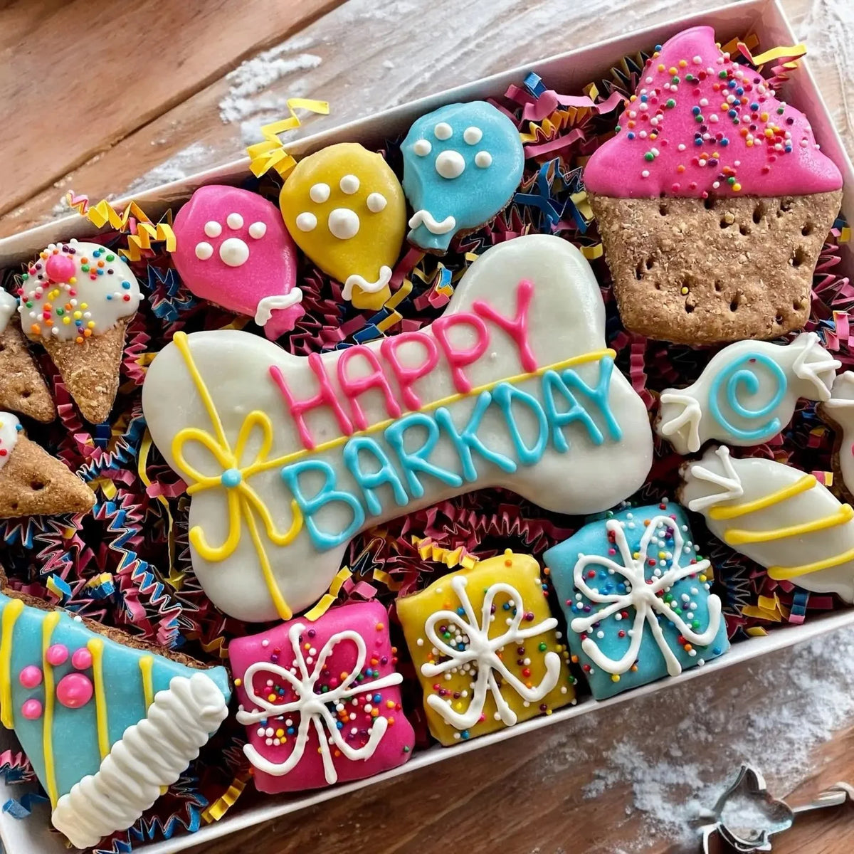 Happy Barkday Dog Treat Gift Box