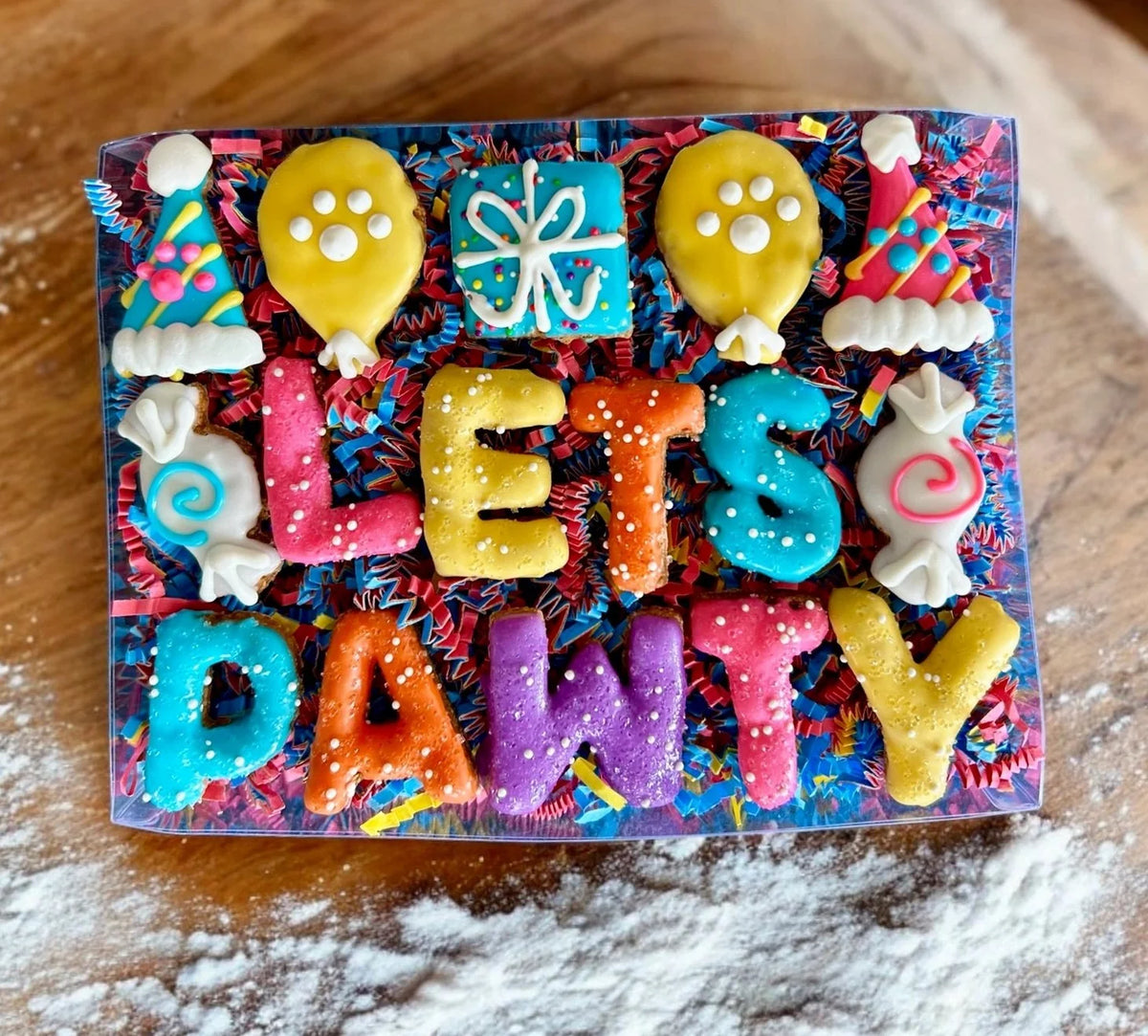 Gift Box Lets Pawty Birthday Dog Treat