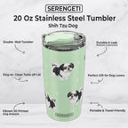 Serengeti Tumbler 20oz | Shih Tzu Black and White