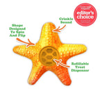 Meowijuana® Knn Starfish Refillable Treat Dispensing Cat Toy