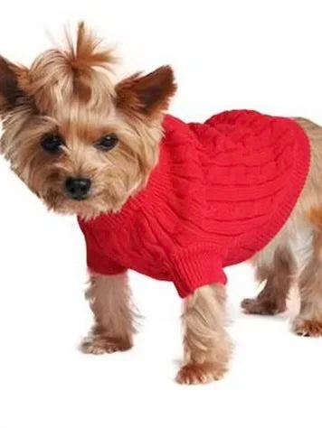 Fiery Red Cotton Sweater