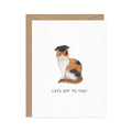Hats Off To You — Funny Cat Lovers Graduation Card