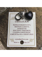 Clarity Black Obsidian Pet Pendant For Crystal Support