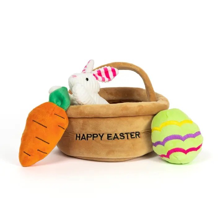 Hide A Toy Easter Basket Dog Toy