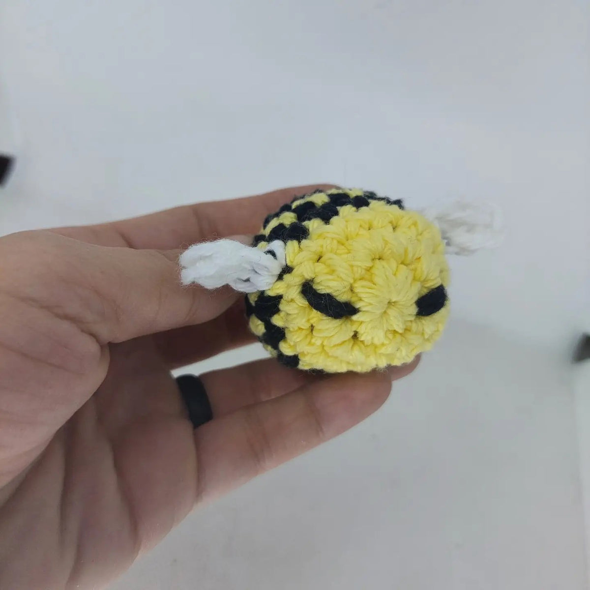 Handmade Crochet Bumblebee Catnip Toy