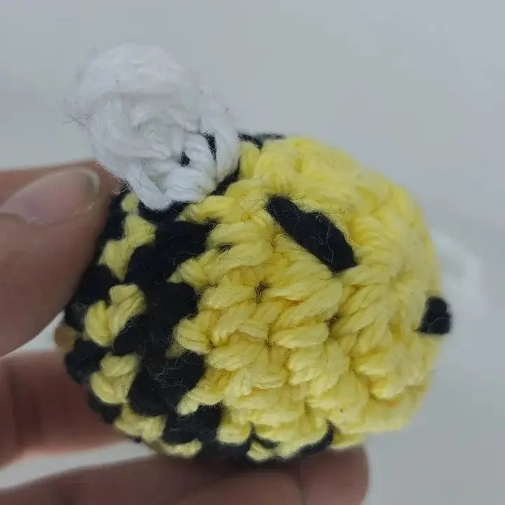 Handmade Crochet Bumblebee Catnip Toy