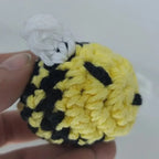 Handmade Crochet Bumblebee Catnip Toy