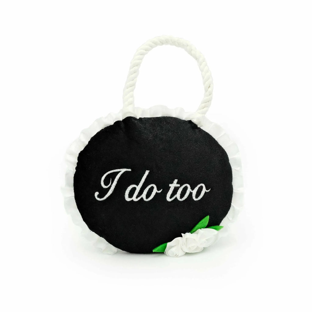 "I Do Too" Wedding Sign Dog Toy