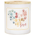 Love Pawprint Heart Candle
