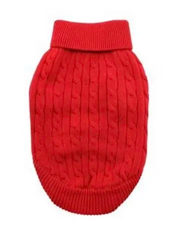 Fiery Red Cotton Sweater