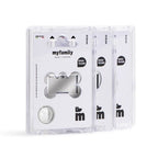 MyFamily Basic Small Circle ID Tag | Chrome Plated Brass