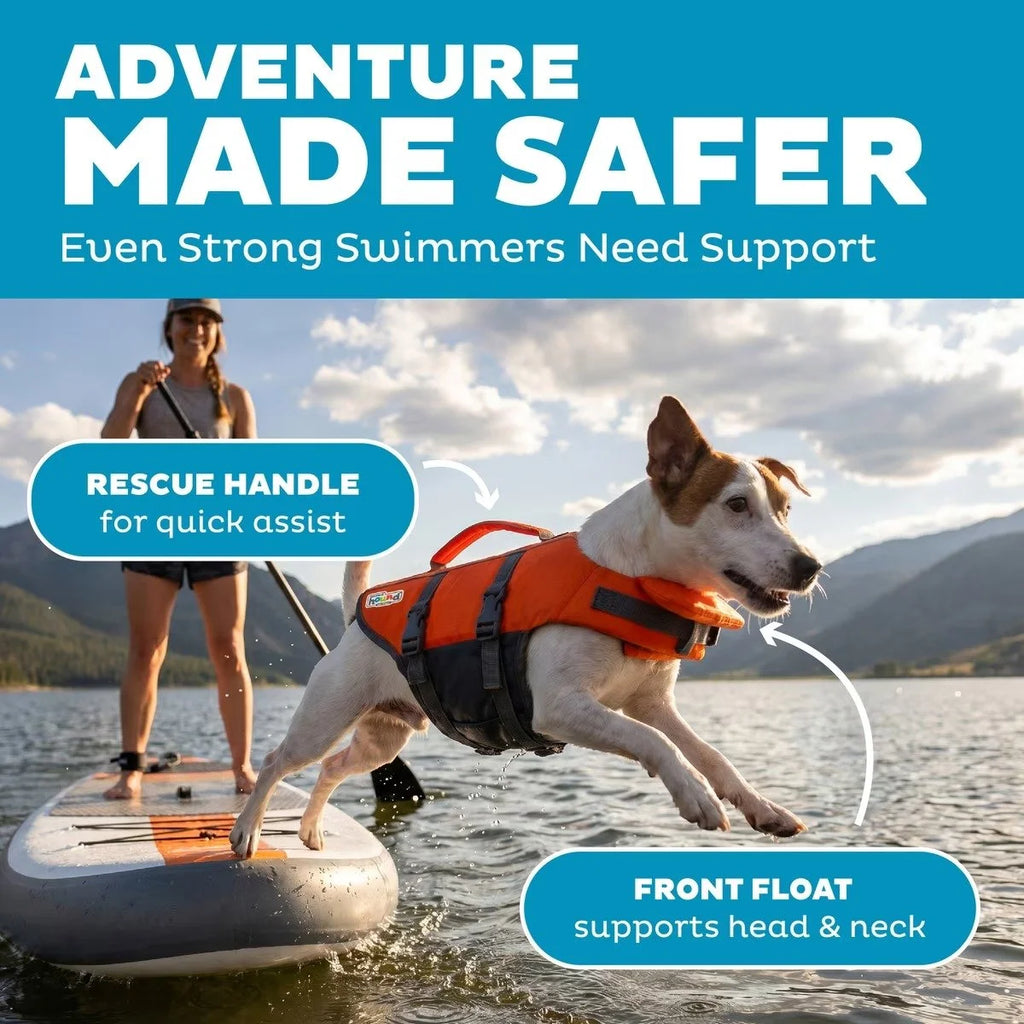 Outward Hound Granby Ripstop Dog Life Jacket – Bright Orange