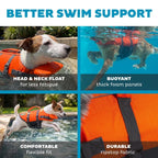 Outward Hound Granby Ripstop Dog Life Jacket – Bright Orange