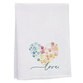 Love Pawprint Heart - Tea Towel