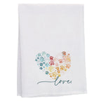 Love Pawprint Heart - Tea Towel