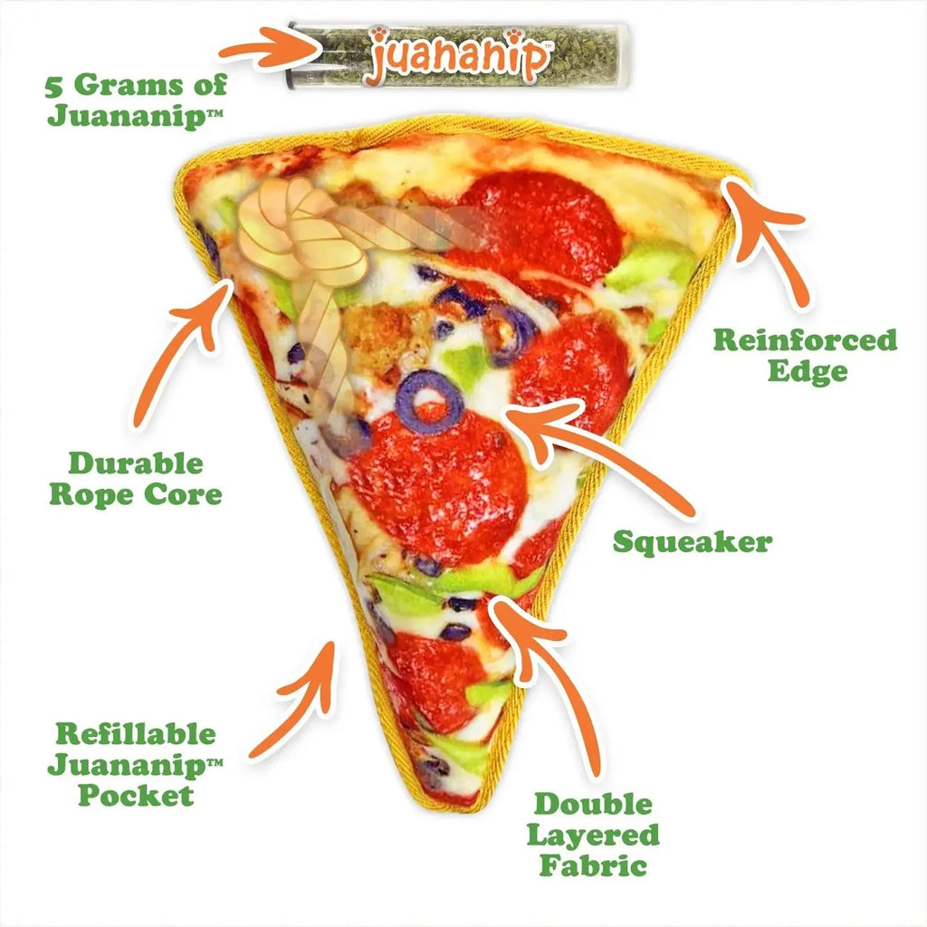 Doggijuana® Tuffer Chewer Supreme Pizza Refillable Dog Toy
