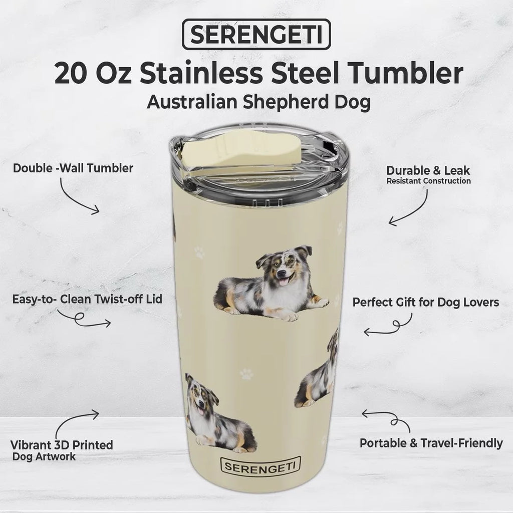 Serengeti Tumbler 20oz | Australian Shepherd