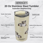 Serengeti Tumbler 20oz | Australian Shepherd