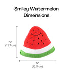 Smiley Watermelon Squeaker Plush Dog Toy
