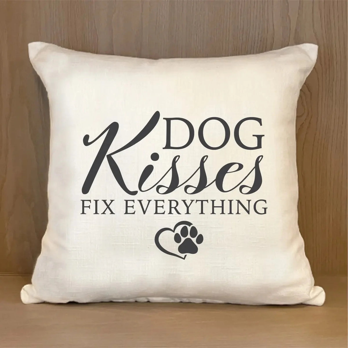 Dog Kisses Throw Pillow