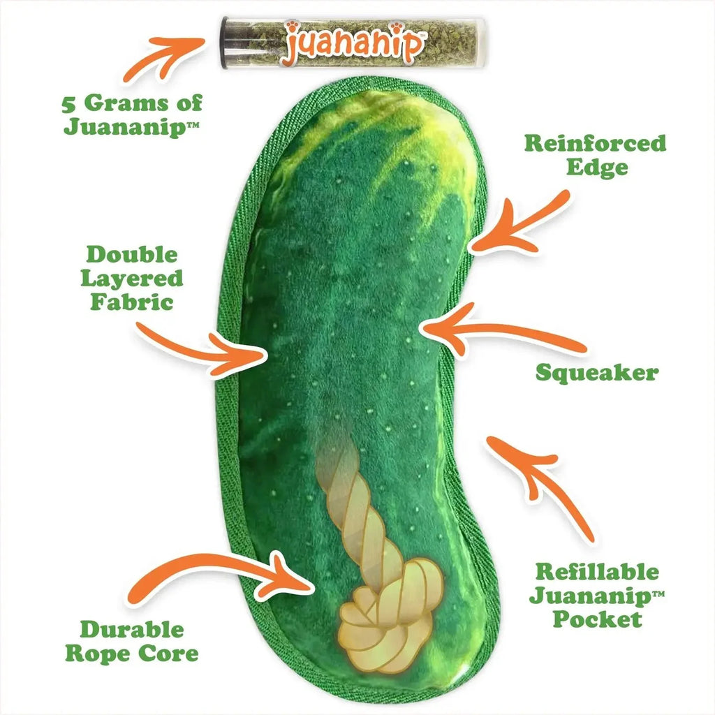 Doggijuana® Tuffer Chewer Dill Pickle Refillable Dog Toy