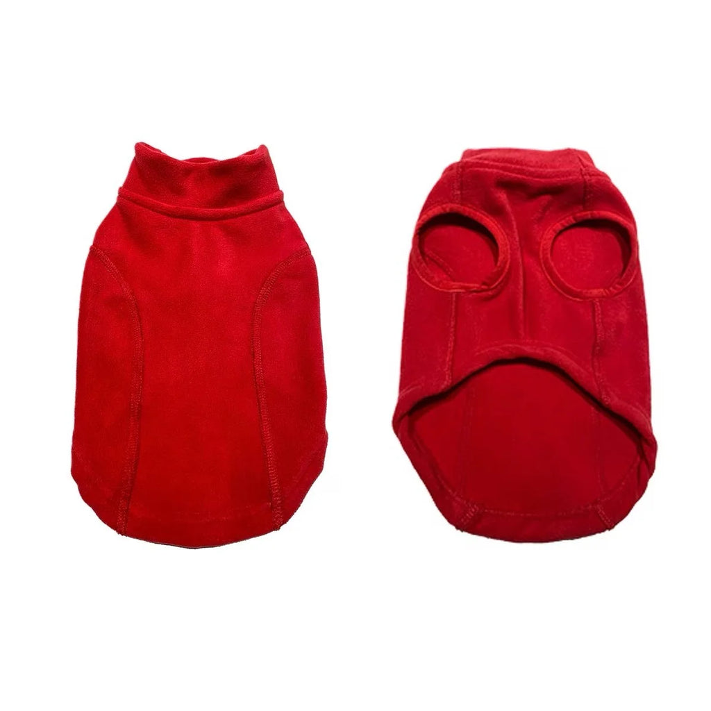 Base Layer Fleece Dog Pullover - Red