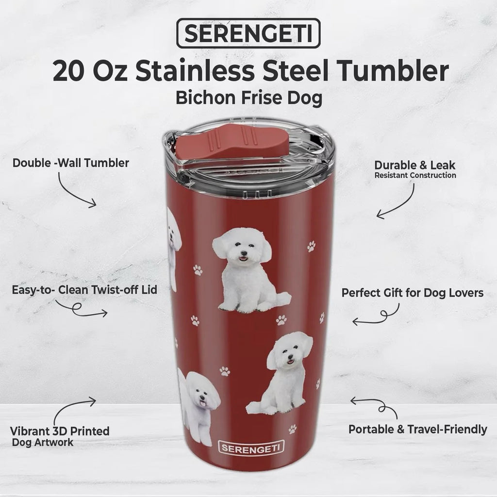 Serengeti Tumbler 20oz | Bichon Frise