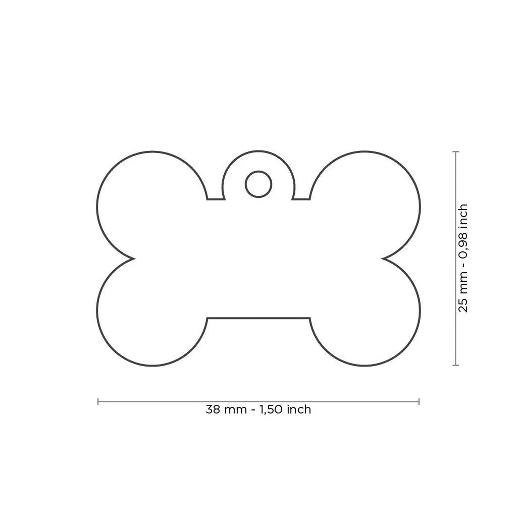MyFamily Basic Big Bone ID Tag | Gold Plated Brass