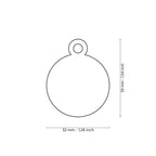 MyFamily Basic Big Circle ID Tag | Chrome Plated Brass