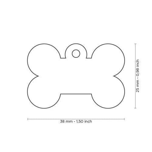 MyFamily Basic Big Bone ID Tag – Light Blue Aluminum