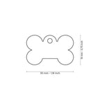 MyFamily Basic Small Bone ID Tag | Light Blue Aluminum