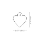 MyFamily Basic Small Heart ID Tag | Purple Aluminum