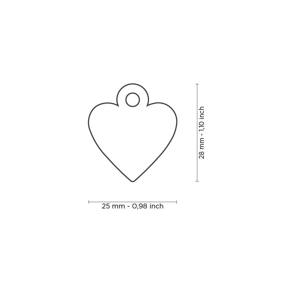 MyFamily Basic Small Heart ID Tag | Purple Aluminum
