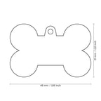 MyFamily Basic XL Bone ID Tag | Light Blue Aluminum