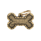 MyFamily Bronx Big Futuristic Bone ID Tag | English Brass